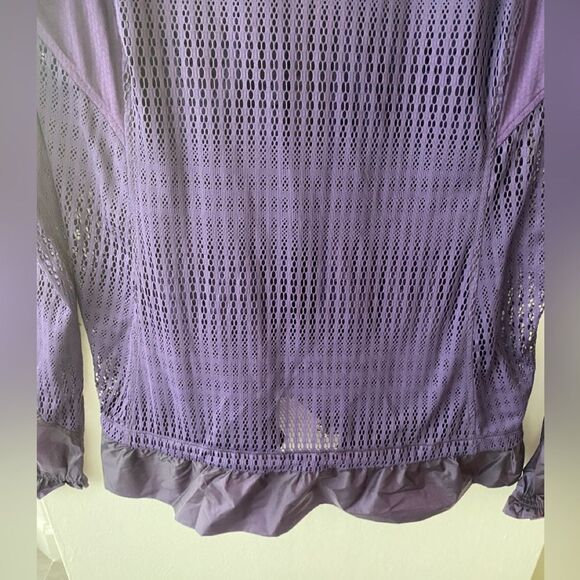 Lululemon Run Wild Jacket Womens 6 Mesh Panel Zip Up Windbreaker Reflective - Picture 7 of 10